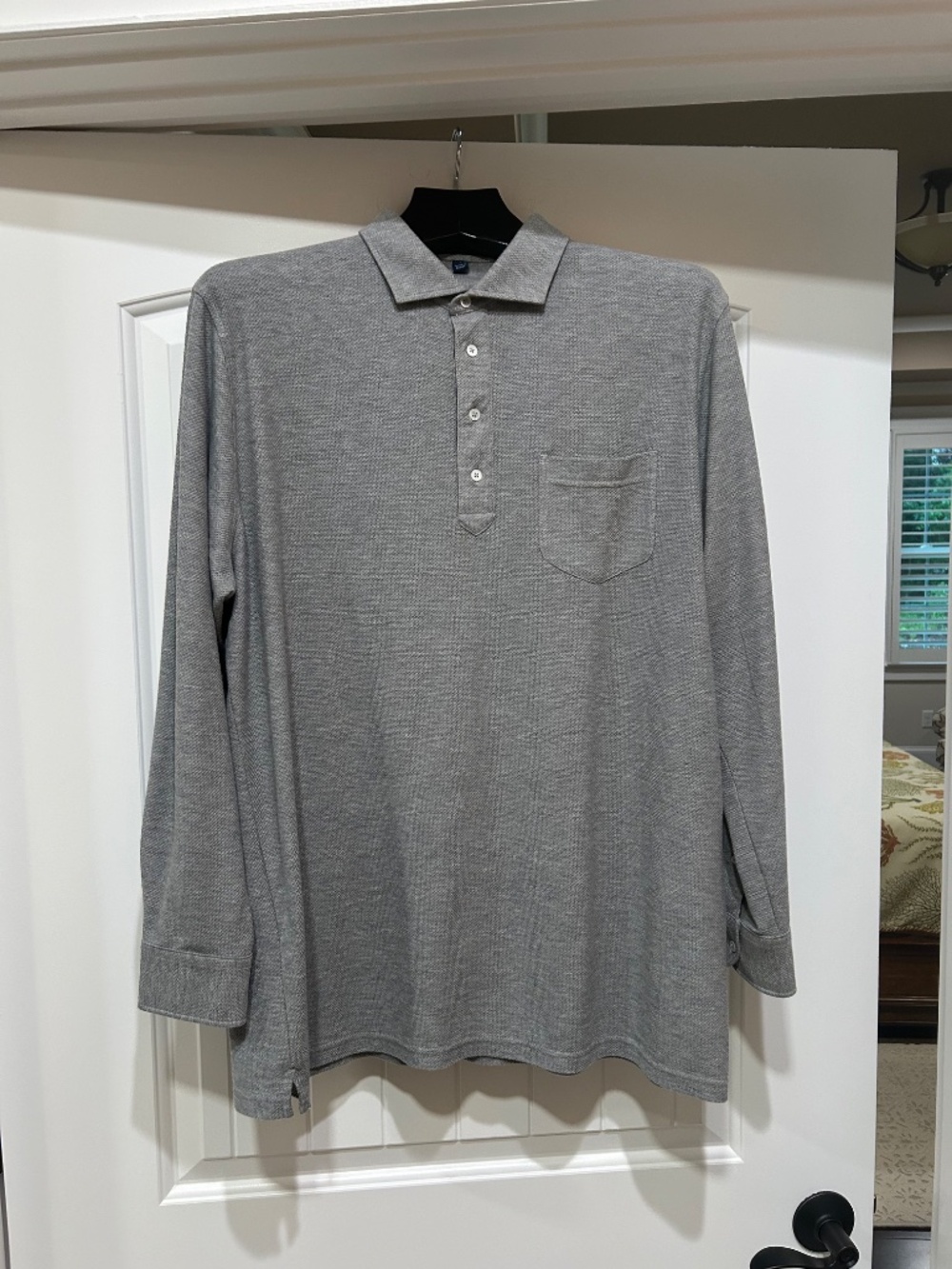 Peter Millar Amble Long Sleeve Polo, Size L, $54, Original $278